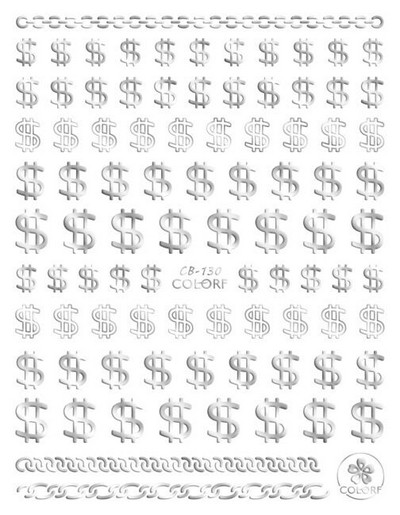 Αυτοκόλλητα νυχιών με πινακίδα 100 δολαρίων Αξεσουάρ νυχιών χαρτί σχέδιο με χρήματα Αυτοκόλλητα αυτοκόλλητα νυχιών Συμβουλές για μανικιούρ Διακόσμηση