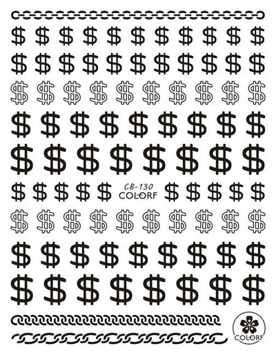 Αυτοκόλλητα νυχιών με πινακίδα 100 δολαρίων Αξεσουάρ νυχιών χαρτί σχέδιο με χρήματα Αυτοκόλλητα αυτοκόλλητα νυχιών Συμβουλές για μανικιούρ Διακόσμηση