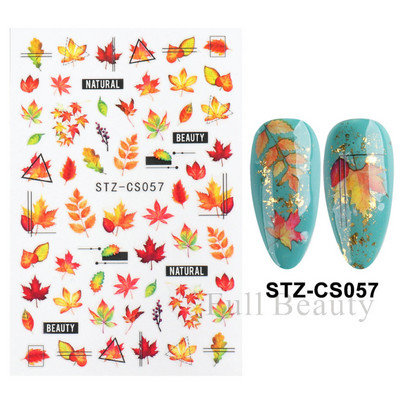 Χαριτωμένα χριστουγεννιάτικα συρόμενα τρισδιάστατο αυτοκόλλητο νυχιών καρτούν αρκουδάκι Σχέδια ζώων Λευκή νιφάδα χιονιού άλκες χειμερινή αυτοκόλλητη διακόσμηση LASTZ-CS189