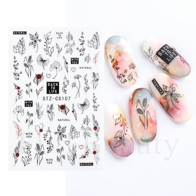 Χαριτωμένα χριστουγεννιάτικα συρόμενα τρισδιάστατο αυτοκόλλητο νυχιών καρτούν αρκουδάκι Σχέδια ζώων Λευκή νιφάδα χιονιού άλκες χειμερινή αυτοκόλλητη διακόσμηση LASTZ-CS189