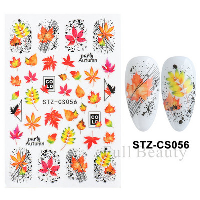 Χαριτωμένα χριστουγεννιάτικα συρόμενα τρισδιάστατο αυτοκόλλητο νυχιών καρτούν αρκουδάκι Σχέδια ζώων Λευκή νιφάδα χιονιού άλκες χειμερινή αυτοκόλλητη διακόσμηση LASTZ-CS189