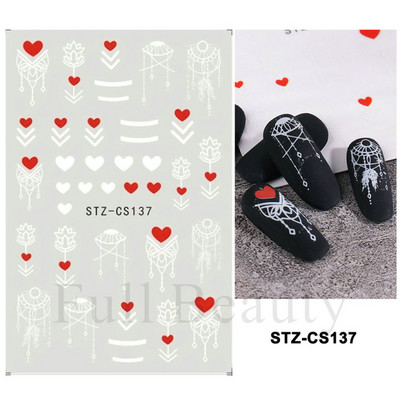 Χαριτωμένα χριστουγεννιάτικα συρόμενα τρισδιάστατο αυτοκόλλητο νυχιών καρτούν αρκουδάκι Σχέδια ζώων Λευκή νιφάδα χιονιού άλκες χειμερινή αυτοκόλλητη διακόσμηση LASTZ-CS189