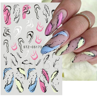 Χαριτωμένα χριστουγεννιάτικα συρόμενα τρισδιάστατο αυτοκόλλητο νυχιών καρτούν αρκουδάκι Σχέδια ζώων Λευκή νιφάδα χιονιού άλκες χειμερινή αυτοκόλλητη διακόσμηση LASTZ-CS189