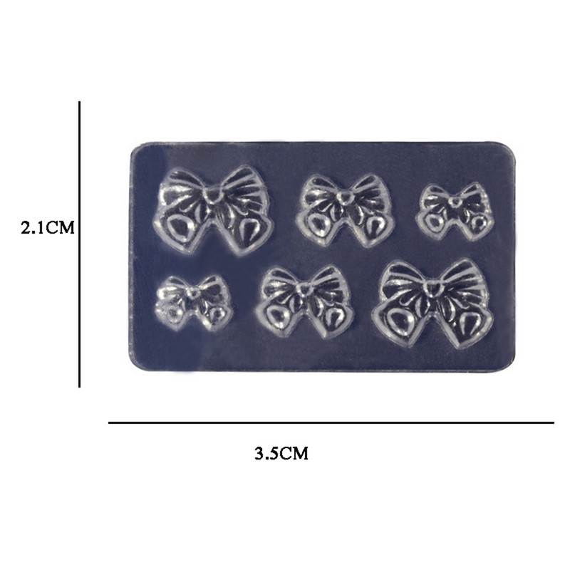 2022 3D καλούπι νυχιών σιλικόνης Διαφανές κομψό, ανθεκτικό, ανθεκτικό κρύσταλλο με κορδέλα σε σκόνη, μοτίβο για σφράγιση πλάκας εργαλεία μανικιούρ