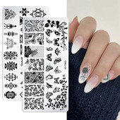 Leafs Flower Stripe Design Plate Stamping Abstract Lady Face Stamp Stamp Templates Leaf Floral Printing Stencil