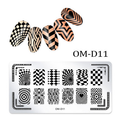 Leafs Flower Stripe Design Plate Stamping Abstract Lady Face Stamp Stamp Templates Leaf Floral Printing Stencil