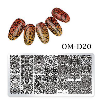 Leafs Flower Stripe Design Plate Stamping Abstract Lady Face Stamp Stamp Templates Leaf Floral Printing Stencil