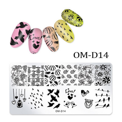 Leafs Flower Stripe Design Plate Stamping Abstract Lady Face Stamp Stamp Templates Leaf Floral Printing Stencil