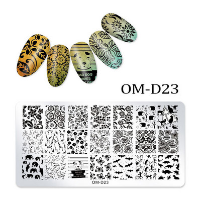 Leafs Flower Stripe Design Plate Stamping Abstract Lady Face Stamp Stamp Templates Leaf Floral Printing Stencil