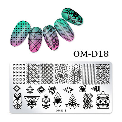 Leafs Flower Stripe Design Plate Stamping Abstract Lady Face Stamp Stamp Templates Leaf Floral Printing Stencil