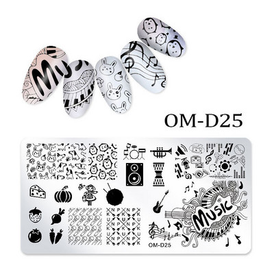 Leafs Flower Stripe Design Plate Stamping Abstract Lady Face Stamp Stamp Templates Leaf Floral Printing Stencil