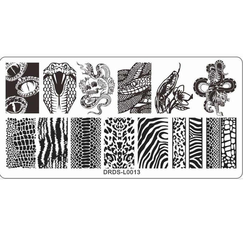 Σειρά πεταλούδας Πλάκα σφράγισης Πλάκες για σφράγιση φιδιών/λουλουδιών/γατών Πρότυπο πινακίδας τέχνης νυχιών από ανοξείδωτο ατσάλι Πλάκα εικόνας σχεδίου νυχιών