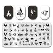 Nail Stamping MouTeen138 Christmas Mickey Disney Nail Art Plates Stamp King Σετ μανικιούρ για στάμπα νυχιών