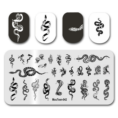 Nail Stamping MouTeen138 Christmas Mickey Disney Nail Art Plates Stamp King Σετ μανικιούρ για στάμπα νυχιών