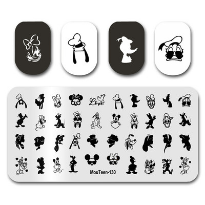 Nail Stamping MouTeen138 Christmas Mickey Disney Nail Art Plates Stamp King Σετ μανικιούρ για στάμπα νυχιών