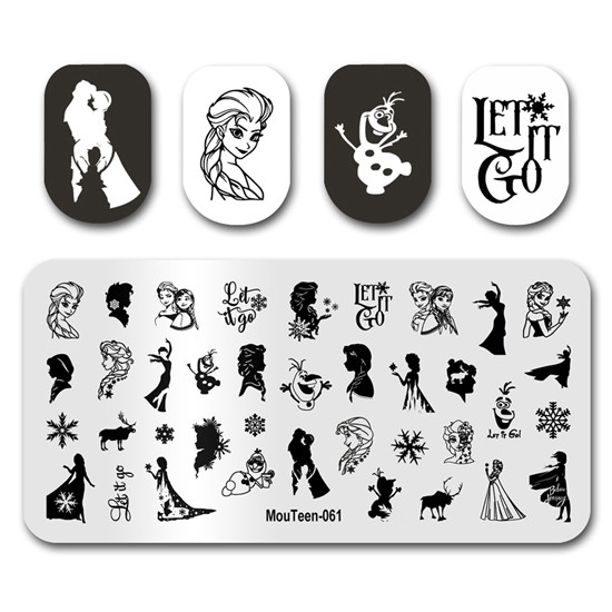 Nail Stamping MouTeen138 Christmas Mickey Disney Nail Art Plates Stamp King Σετ μανικιούρ για στάμπα νυχιών