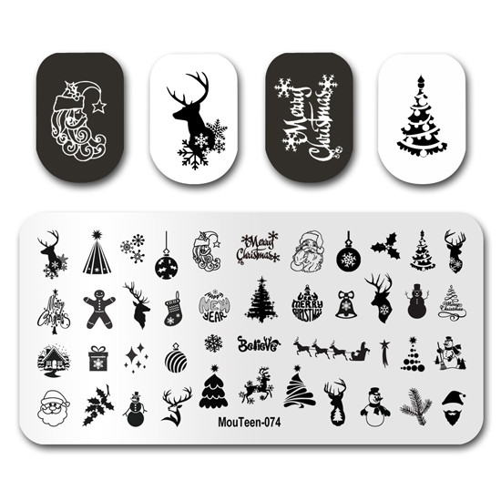 Nail Stamping MouTeen138 Christmas Mickey Disney Nail Art Plates Stamp King Σετ μανικιούρ για στάμπα νυχιών