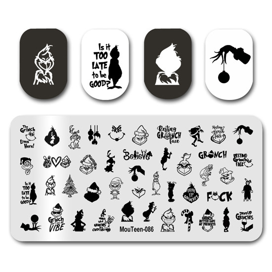 Nail Stamping MouTeen138 Christmas Mickey Disney Nail Art Plates Stamp King Σετ μανικιούρ για στάμπα νυχιών