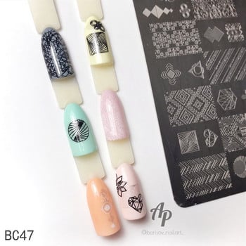 1Pcs 12*6cm BC Series Flower Nail Stamping Plates Направи си сам Изображение Nail Art Manicure Templates Шаблони Beauty Polish Tools