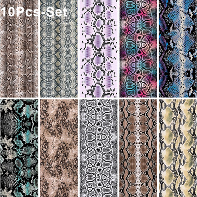 Αλουμινόχαρτα νυχιών Serpentine Leopard Pattern Animal Nail Art Transfer Αυτοκόλλητο Slide Nail Art Decals Αξεσουάρ νυχιών 10/8/1Pc