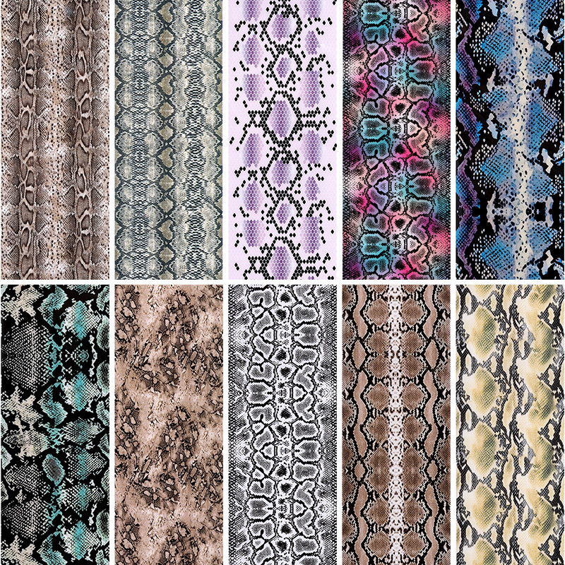 Αλουμινόχαρτα νυχιών Serpentine Leopard Pattern Animal Nail Art Transfer Αυτοκόλλητο Slide Nail Art Decals Αξεσουάρ νυχιών 10/8/1Pc