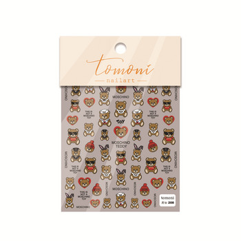 TENSOR Original Cute Color Αυτοκόλλητα Νυχιών Cute Bear 5D Nail Art Αυτοκόλλητο Αυτοκόλλητο κοσμήματα νυχιών