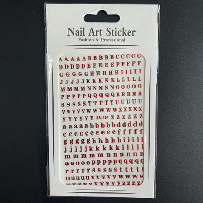 1 τεμ. Αυτοκόλλητο με αγγλική αλφάβητο, αυτοκόλλητο για νύχια 12 χρωμάτων, 1 τεμ. Decal Decal για τατουάζ νυχιών DIY