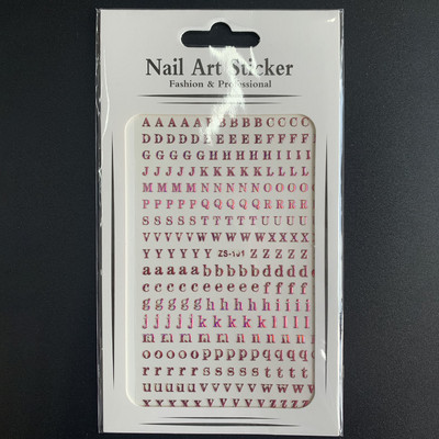 1 τεμ. Αυτοκόλλητο με αγγλική αλφάβητο, αυτοκόλλητο για νύχια 12 χρωμάτων, 1 τεμ. Decal Decal για τατουάζ νυχιών DIY