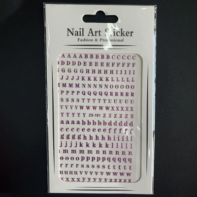 1 τεμ. Αυτοκόλλητο με αγγλική αλφάβητο, αυτοκόλλητο για νύχια 12 χρωμάτων, 1 τεμ. Decal Decal για τατουάζ νυχιών DIY