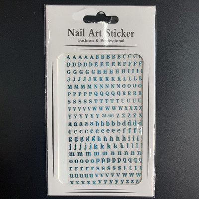 1 τεμ. Αυτοκόλλητο με αγγλική αλφάβητο, αυτοκόλλητο για νύχια 12 χρωμάτων, 1 τεμ. Decal Decal για τατουάζ νυχιών DIY