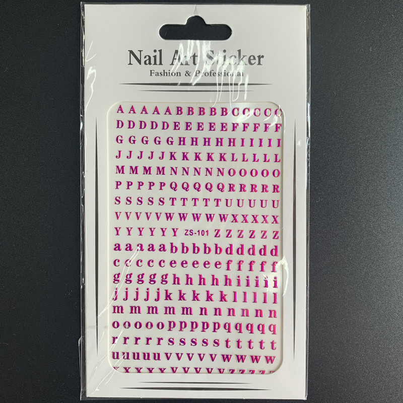 1 τεμ. Αυτοκόλλητο με αγγλική αλφάβητο, αυτοκόλλητο για νύχια 12 χρωμάτων, 1 τεμ. Decal Decal για τατουάζ νυχιών DIY