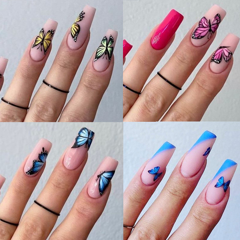 NICOLE DIARY Πλάκες σφράγισης νυχιών πεταλούδας Luxury Rose Heart Love Spring Flower Stamping for Nails Template Stencil