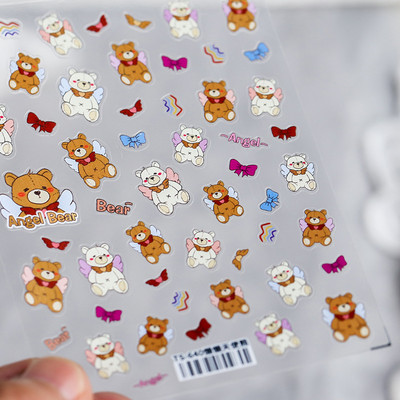 3D Dark Girl Butterfly Moth Αυτοκόλλητα Nail Art 5D μαλακά ανάγλυφα ανάγλυφα Χαλκομανίες νυχιών Διακοσμήσεις Χονδρική Αποστολή σταγόνων