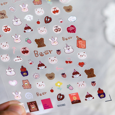 3D Dark Girl Butterfly Moth Αυτοκόλλητα Nail Art 5D μαλακά ανάγλυφα ανάγλυφα Χαλκομανίες νυχιών Διακοσμήσεις Χονδρική Αποστολή σταγόνων