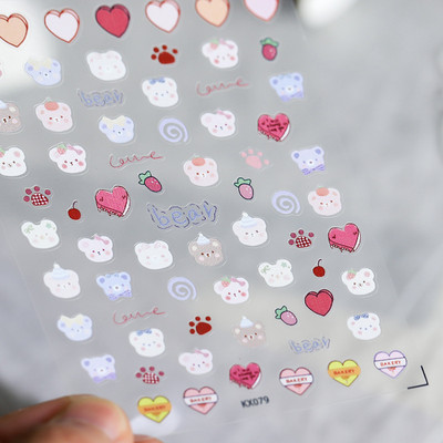 3D Dark Girl Butterfly Moth Αυτοκόλλητα Nail Art 5D μαλακά ανάγλυφα ανάγλυφα Χαλκομανίες νυχιών Διακοσμήσεις Χονδρική Αποστολή σταγόνων