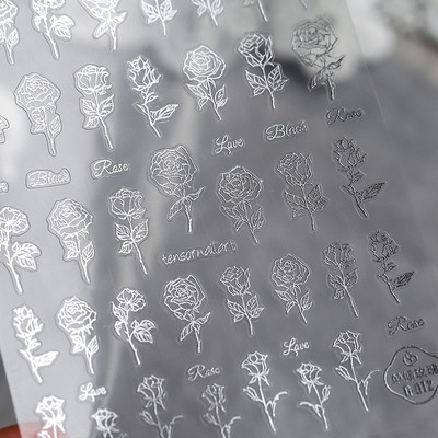 3D Dark Girl Butterfly Moth Αυτοκόλλητα Nail Art 5D μαλακά ανάγλυφα ανάγλυφα Χαλκομανίες νυχιών Διακοσμήσεις Χονδρική Αποστολή σταγόνων