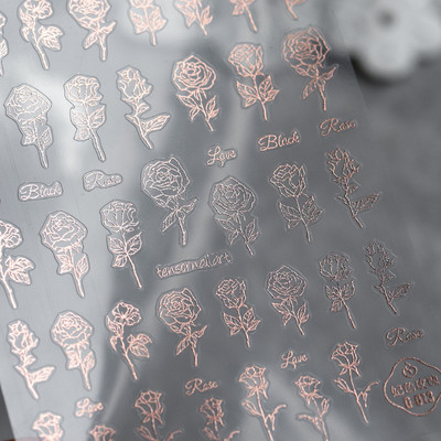 3D Dark Girl Butterfly Moth Αυτοκόλλητα Nail Art 5D μαλακά ανάγλυφα ανάγλυφα Χαλκομανίες νυχιών Διακοσμήσεις Χονδρική Αποστολή σταγόνων