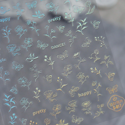 3D Dark Girl Butterfly Moth Αυτοκόλλητα Nail Art 5D μαλακά ανάγλυφα ανάγλυφα Χαλκομανίες νυχιών Διακοσμήσεις Χονδρική Αποστολή σταγόνων