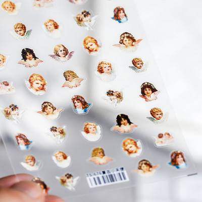 3D Dark Girl Butterfly Moth Αυτοκόλλητα Nail Art 5D μαλακά ανάγλυφα ανάγλυφα Χαλκομανίες νυχιών Διακοσμήσεις Χονδρική Αποστολή σταγόνων