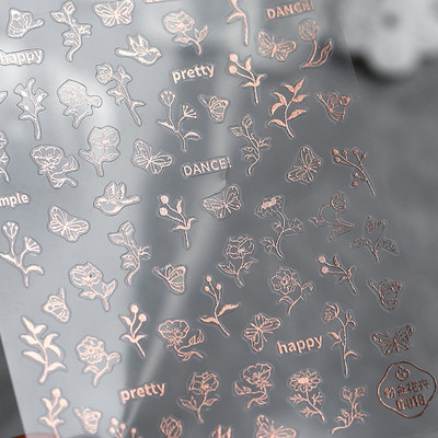 3D Dark Girl Butterfly Moth Αυτοκόλλητα Nail Art 5D μαλακά ανάγλυφα ανάγλυφα Χαλκομανίες νυχιών Διακοσμήσεις Χονδρική Αποστολή σταγόνων