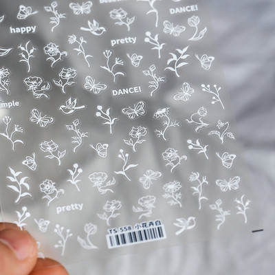 3D Dark Girl Butterfly Moth Αυτοκόλλητα Nail Art 5D μαλακά ανάγλυφα ανάγλυφα Χαλκομανίες νυχιών Διακοσμήσεις Χονδρική Αποστολή σταγόνων