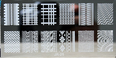 1 τμχ Ορθογώνιο αυτοκόλλητο στένσιλ νυχιών Δαντέλα & λουλούδια & νιφάδες χιονιού & τραντάφυλλο & λωρίδα στένσιλ για σφράγιση στένσιλ 6x12 εκ. Στένσιλ για DIY Συμβουλές νυχιών