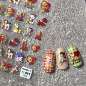 3D Pet Valentine Cute αυτοκόλλητα διακοσμητικά νυχιών Αυτοκόλλητα Lovely cartoon μανικιούρ αυτοκόλλητα Χονδρική