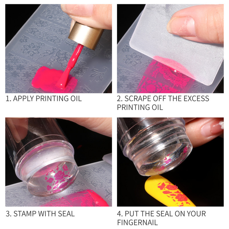 Πρότυπα CNHIDS Nail Art Πλάκα σφράγισης DIY Μοτίβο σχεδίασης Πλαστικό στένσιλ νυχιών Εργαλεία μανικιούρ Υφή προτύπου