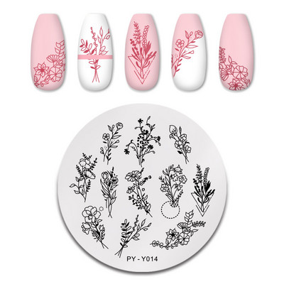 PICT You Splashes Geometry Nail Stamping Plates Εργαλεία από ανοξείδωτο ατσάλι Εργαλεία Nail Art Stamp Stamp Design Stencil Tools DIY
