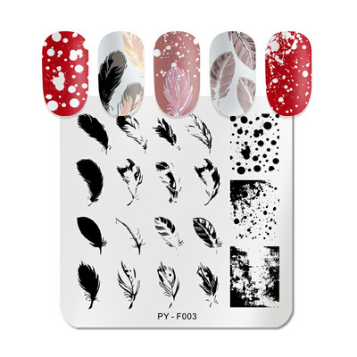 PICT You Splashes Geometry Nail Stamping Plates Εργαλεία από ανοξείδωτο ατσάλι Εργαλεία Nail Art Stamp Stamp Design Stencil Tools DIY