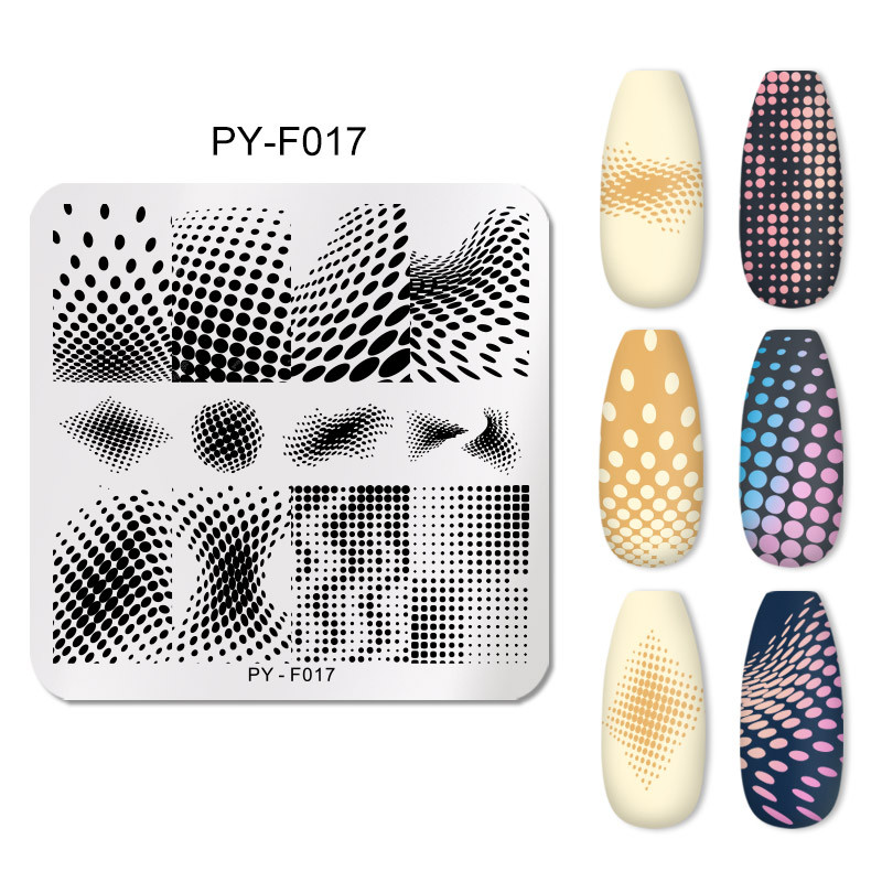 PICT You Splashes Geometry Nail Stamping Plates Εργαλεία από ανοξείδωτο ατσάλι Εργαλεία Nail Art Stamp Stamp Design Stencil Tools DIY