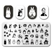 Πλάκα για σφράγιση νυχιών MouTeen093 Cartoon Totoro Hayao Miyazaki Πλάκες νυχιών Stamp King Σετ μανικιούρ για στάμπα νυχιών