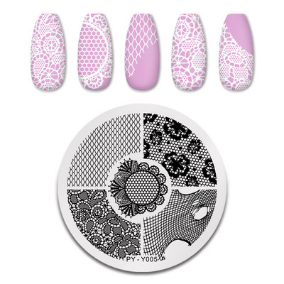 PICT You Valentine`s Day Nail Stamping Plate Rose Flower Love Nail Art Plate από ανοξείδωτο ατσάλι Εργαλεία στένσιλ για το σχεδιασμό νυχιών