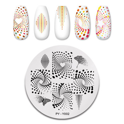 PICT You Valentine`s Day Nail Stamping Plate Rose Flower Love Nail Art Plate από ανοξείδωτο ατσάλι Εργαλεία στένσιλ για το σχεδιασμό νυχιών